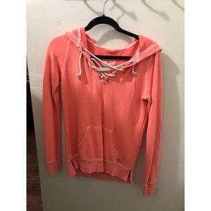 Coral lace hoodie